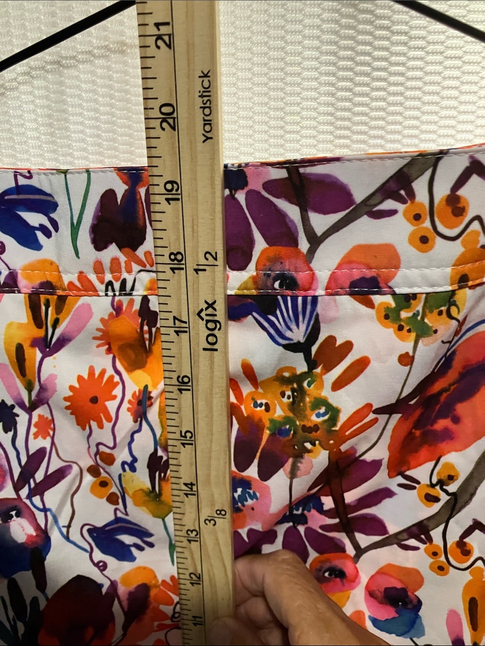 Ripskirt Hawaii Floral Mini Skirt in White with Orange and Purple Accents - Picture 6 of 10